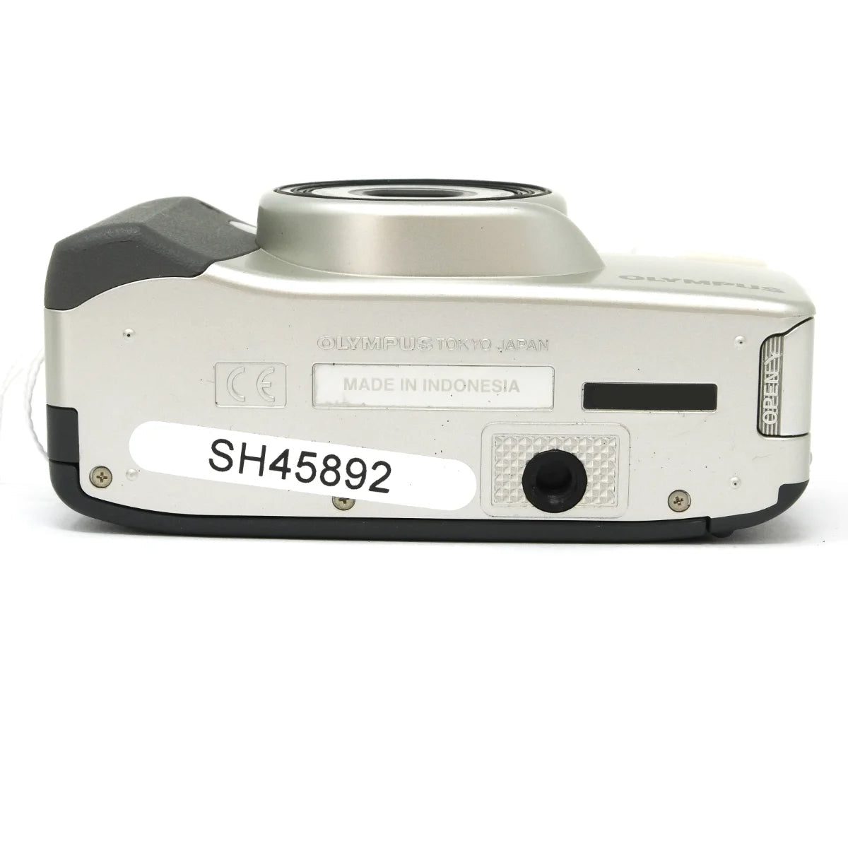 Used Olympus Superzoom 160 35mm film camera - bottom angle 
