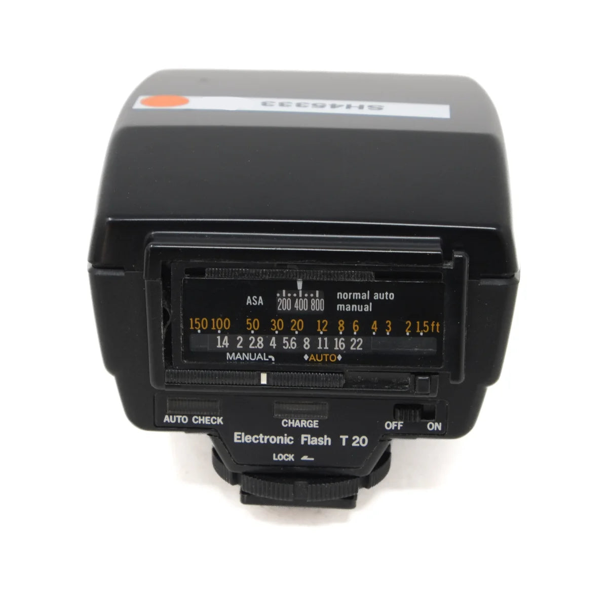 Used Olympus T20 Flashgun - back angle 