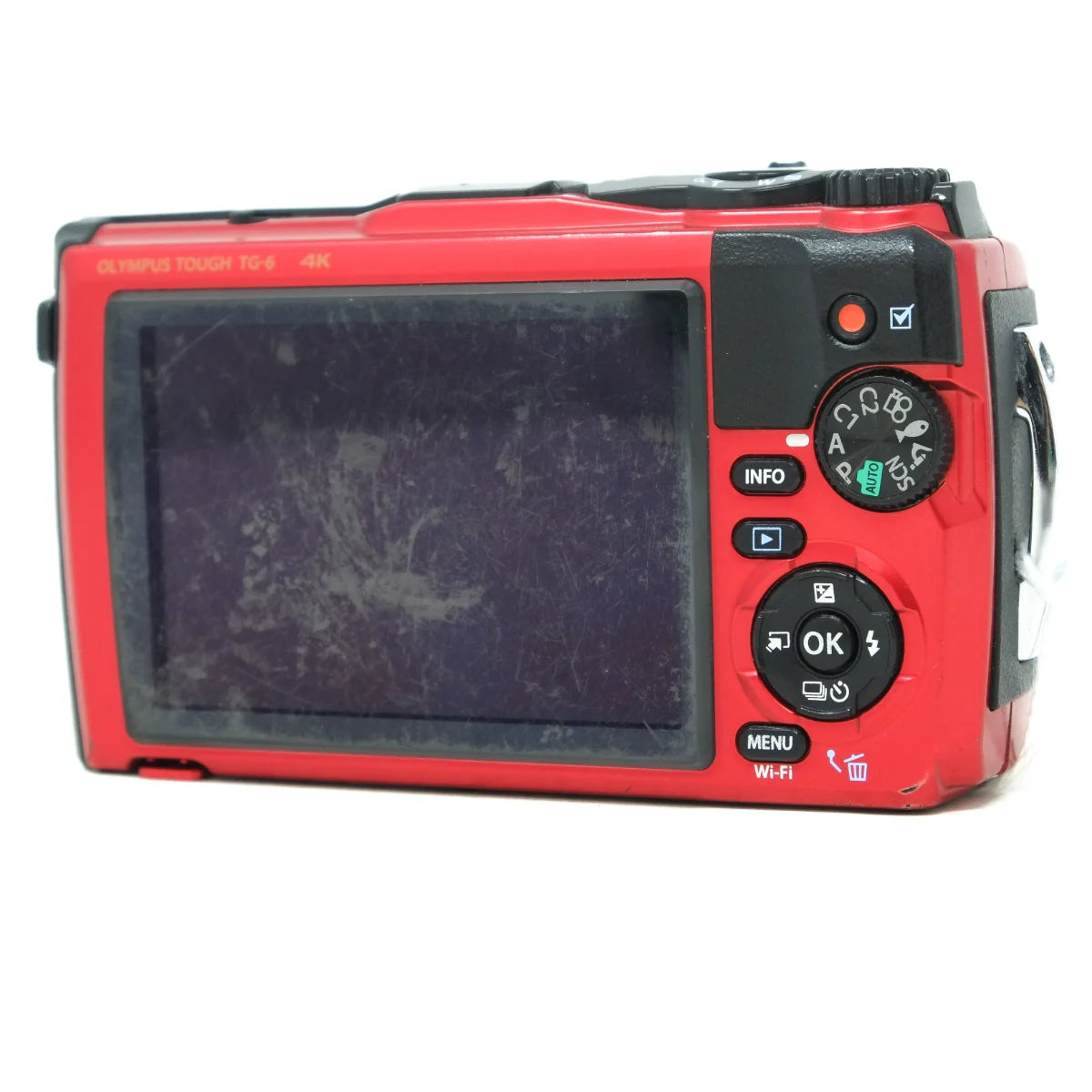 Used Olympus TG-6 Tough waterproof camera - back angle 