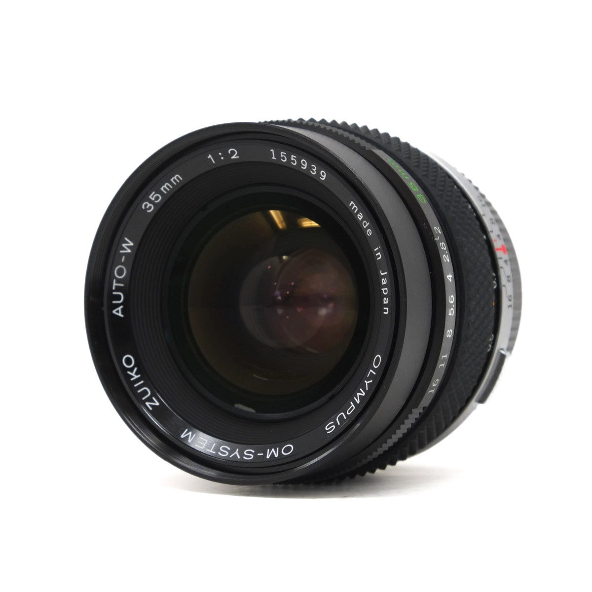 Used Olympus Zuiko Auto-W 35mm F2 lens - Top angle 