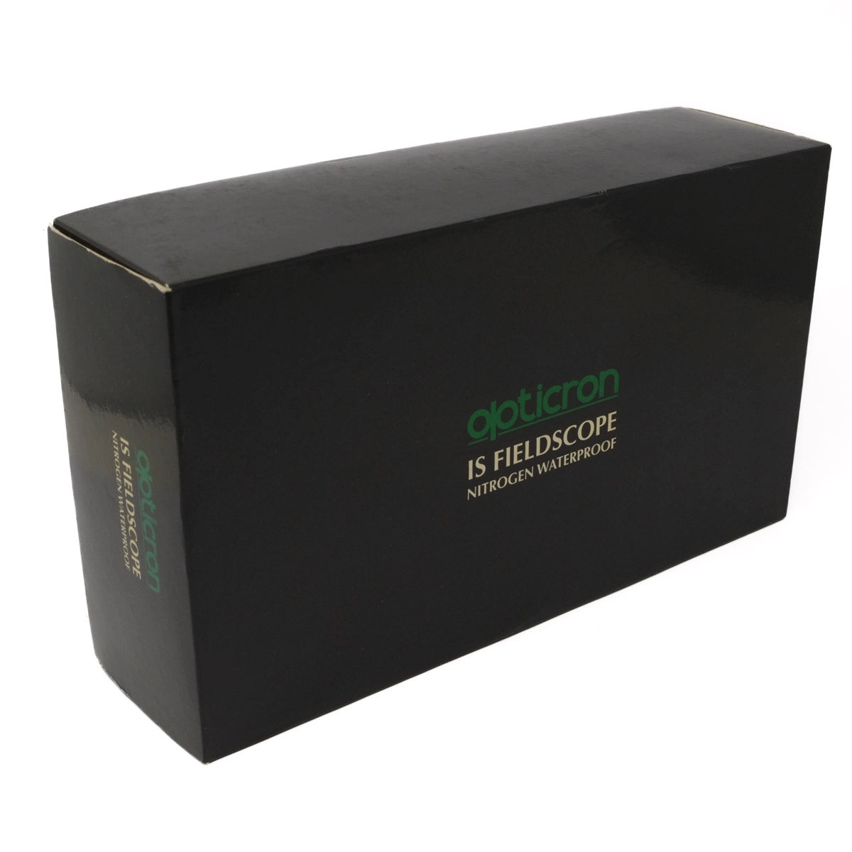Black box with Opticron branding on a white background