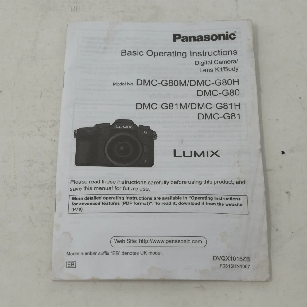Used Panasonic DMC-G80 Mirrorless camera with 12-60mm lens (Boxed SH45589)