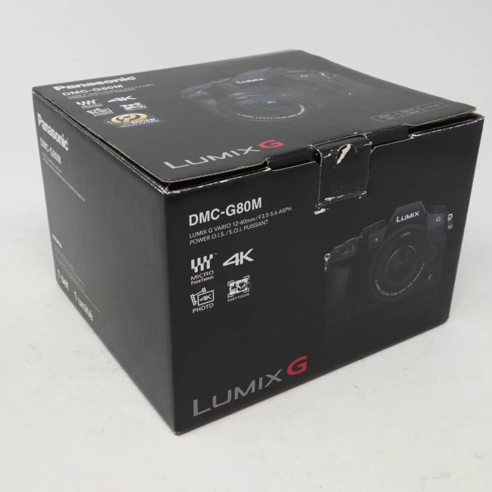 Used Panasonic DMC-G80 Mirrorless camera with 12-60mm lens (Boxed SH45589)