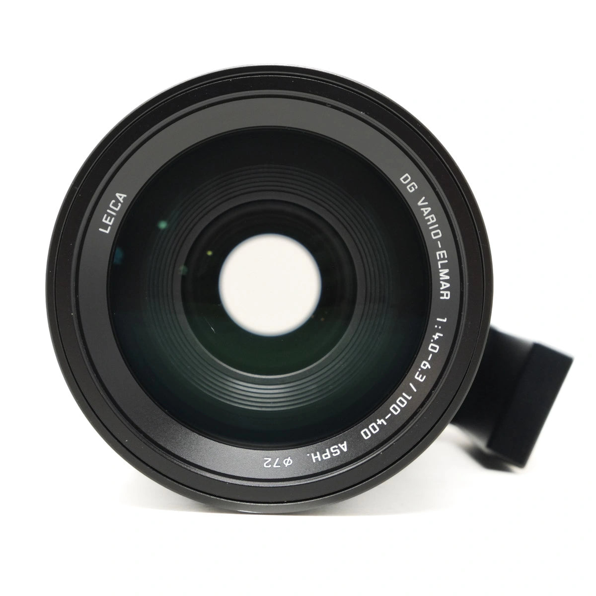 Leica camera lens on a white background