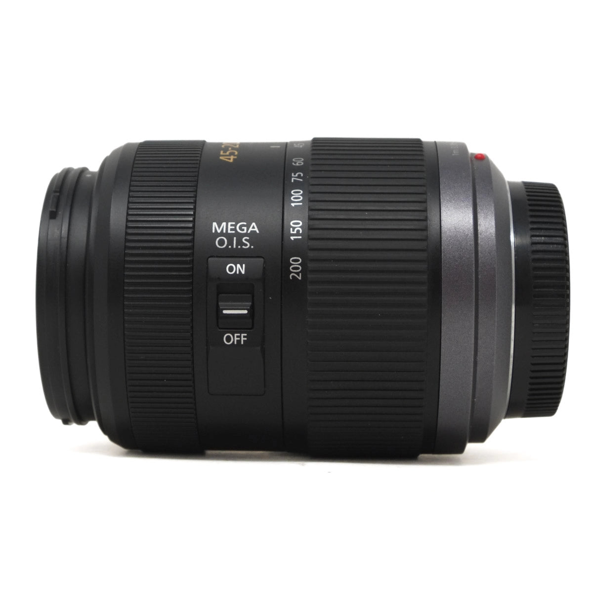 Used Panasonic Lumix 45-200mm F4-5.6 G Vario OIS Lens - Side angle 