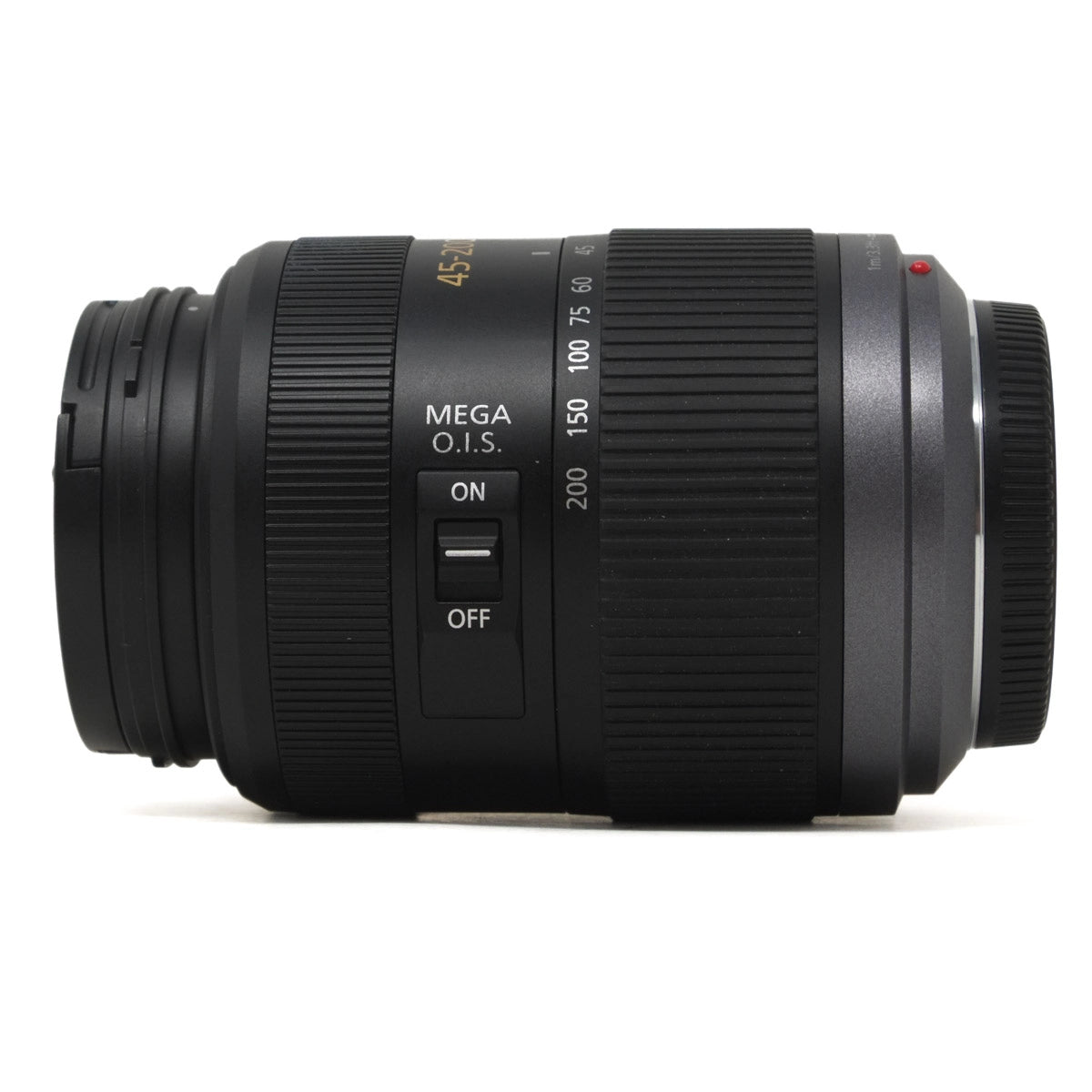 Used Panasonic Lumix 45-200mm F4-5.6 G Vario OIS Lens - Side angle 