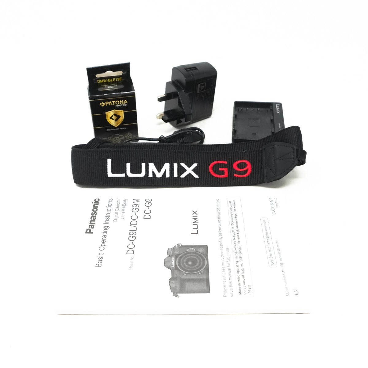 Used Panasonic Lumix G9 Mirrorless Camera - Battery, battery charger. camera strap and instructions 