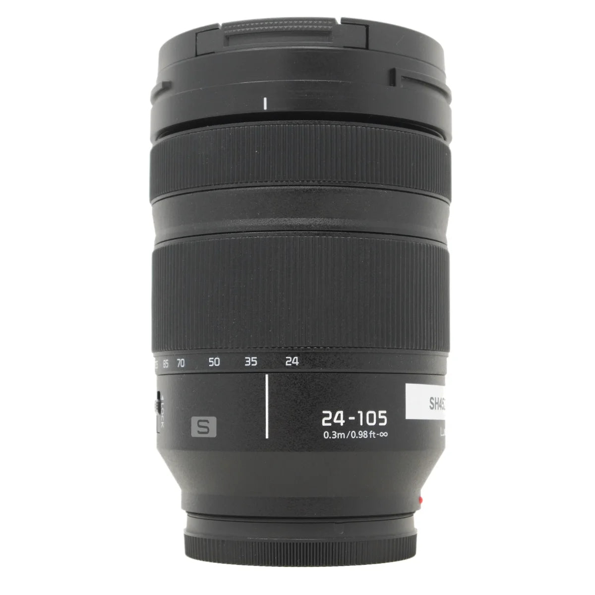 Used Panasonic Lumix S 24-105mm F4 L-Mount lens - front angle 