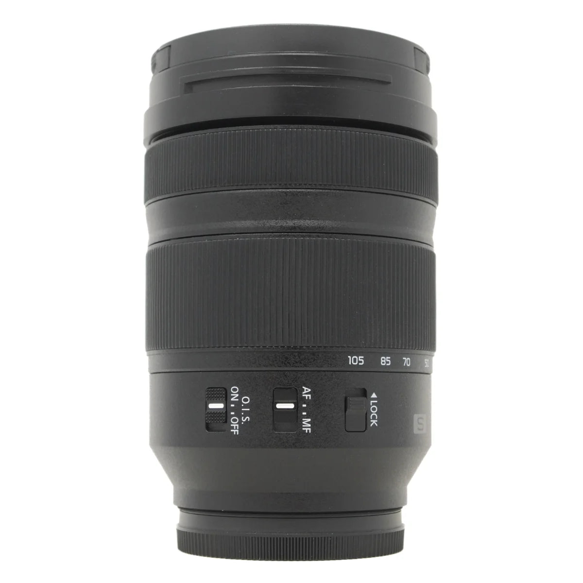 Used Panasonic Lumix S 24-105mm F4 L-Mount lens - side angle 