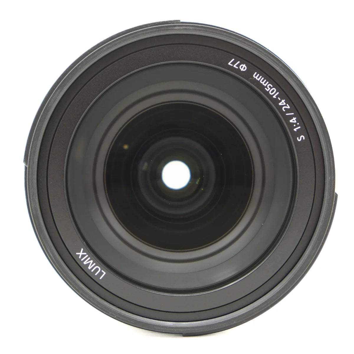 Used Panasonic Lumix S 24-105mm F4 L-Mount lens - top angle 