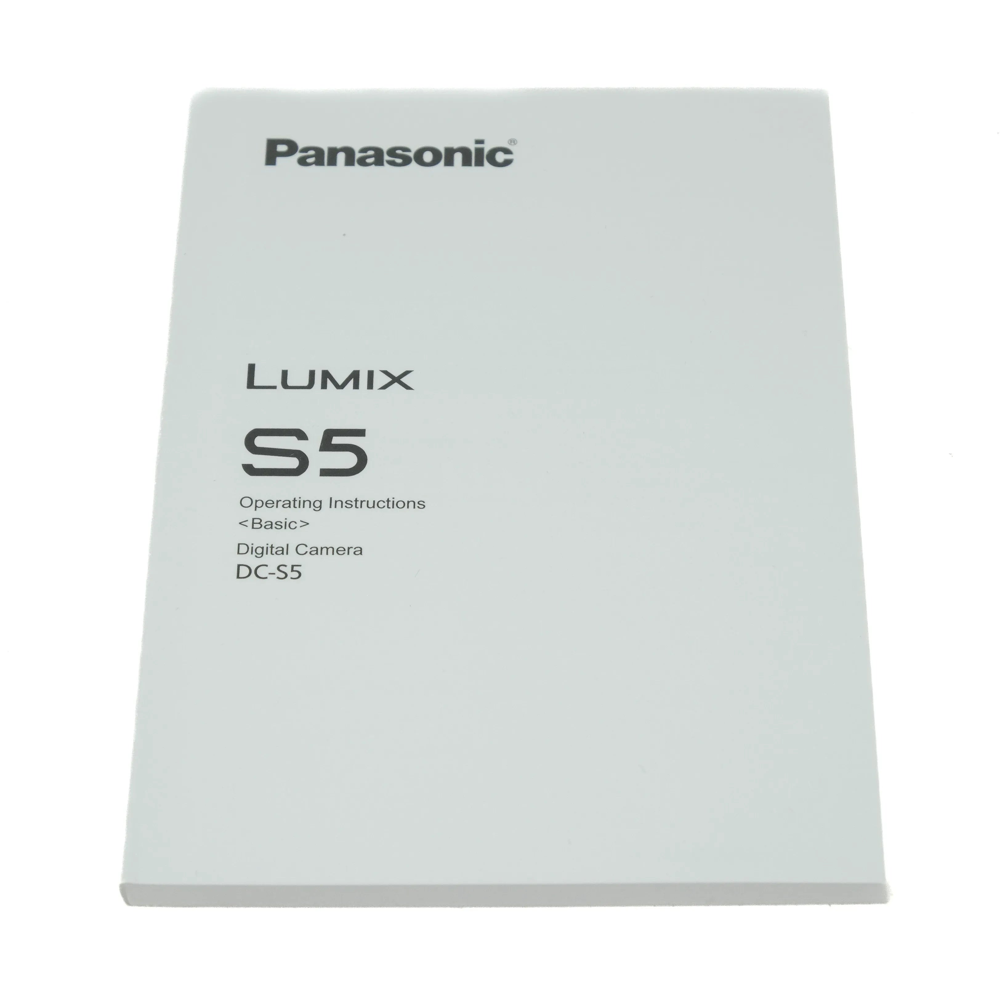 Panasonic Lumix S5 operating instructions manual on a white background