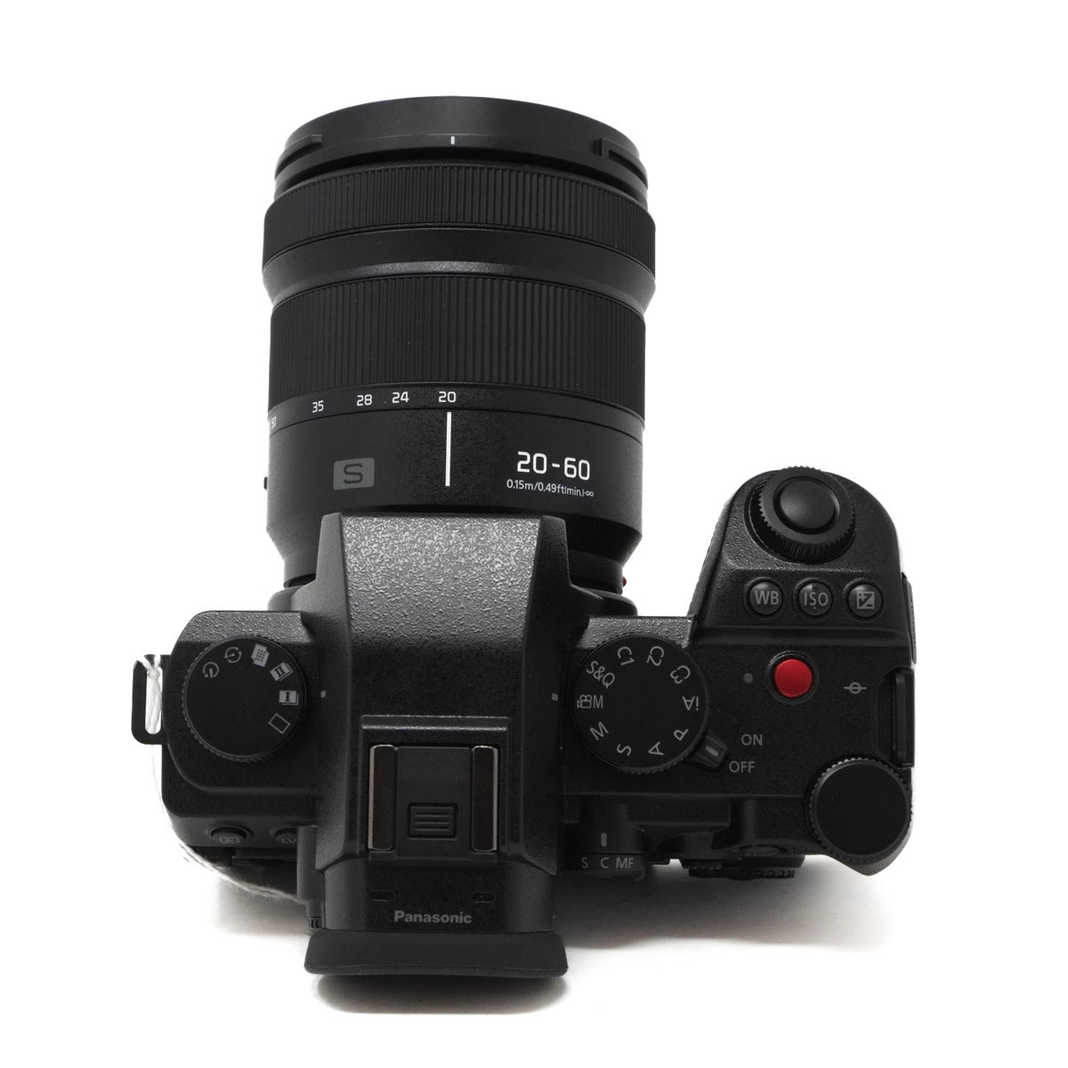 Used Panasonic Lumix S5IIX Mirrorless Camera + 20-60mm Lens Kit - Boxed - Top angle 