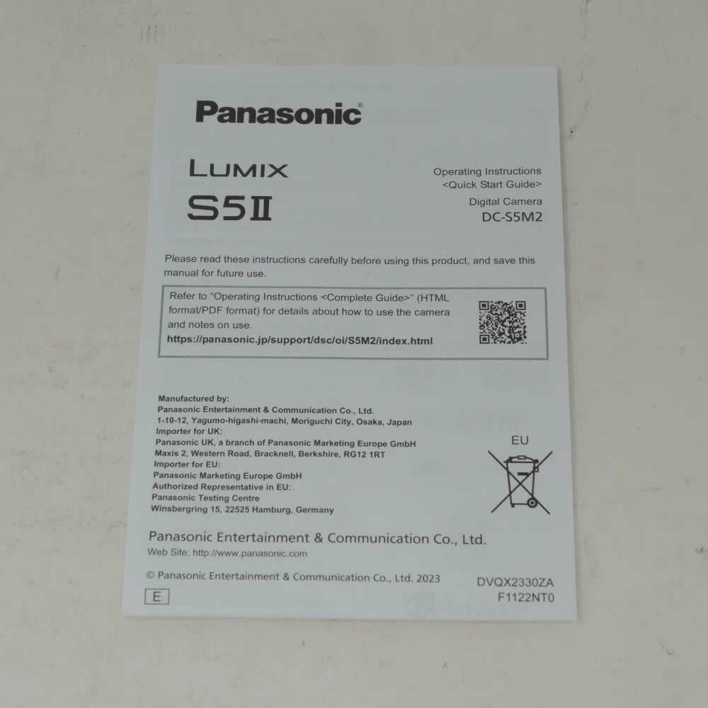 Used Panasonic S5II Mirrorless camera with extra Battery (Boxed SH45553)