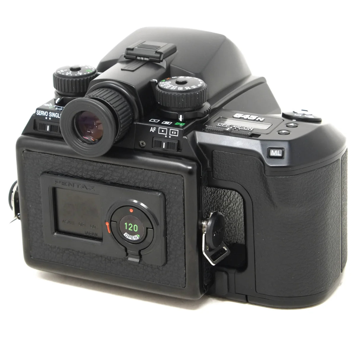 Used Pentax 645N Film camera Body - back angle 