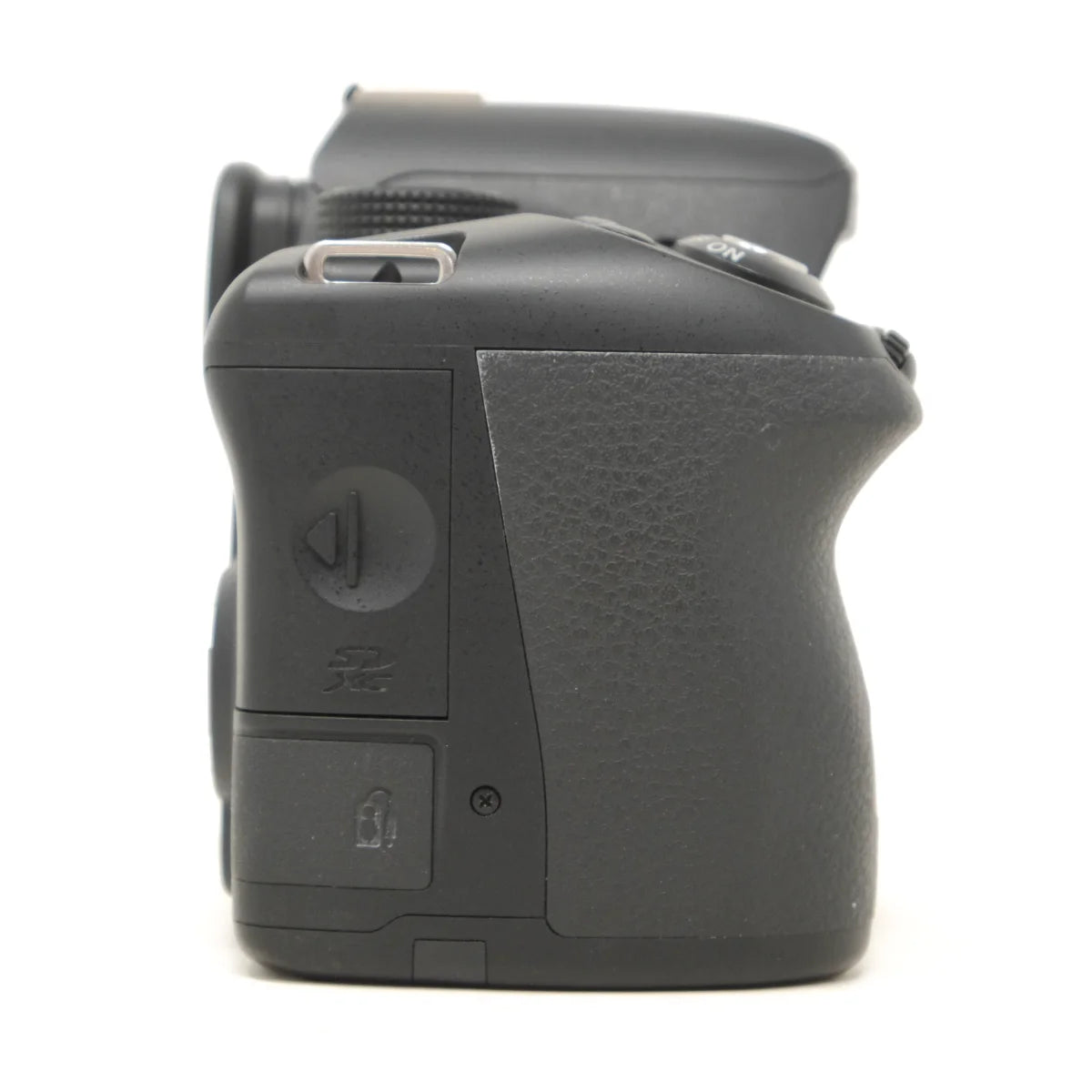 Used Pentax K-50 DSLR camera - side angle 