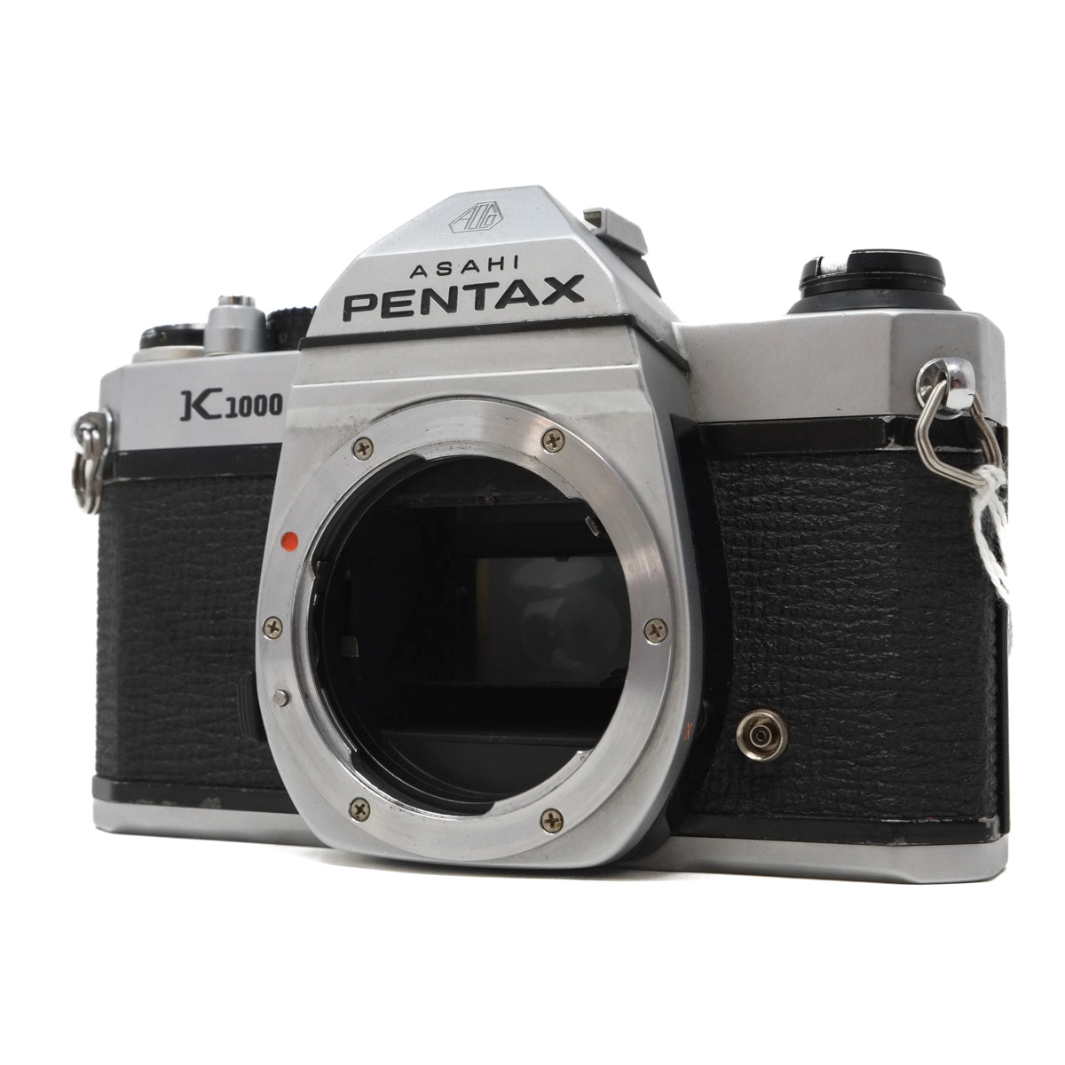 Used Pentax K1000 35mm Film Camera - Front angle without body cap 