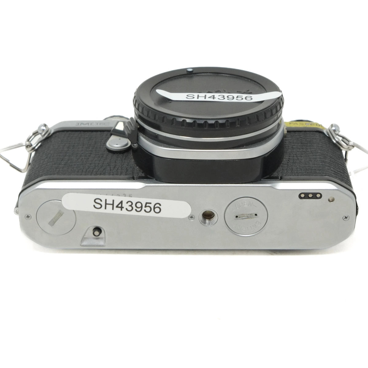 Used Pentax ME film camera body with no light meter - bottom angle 