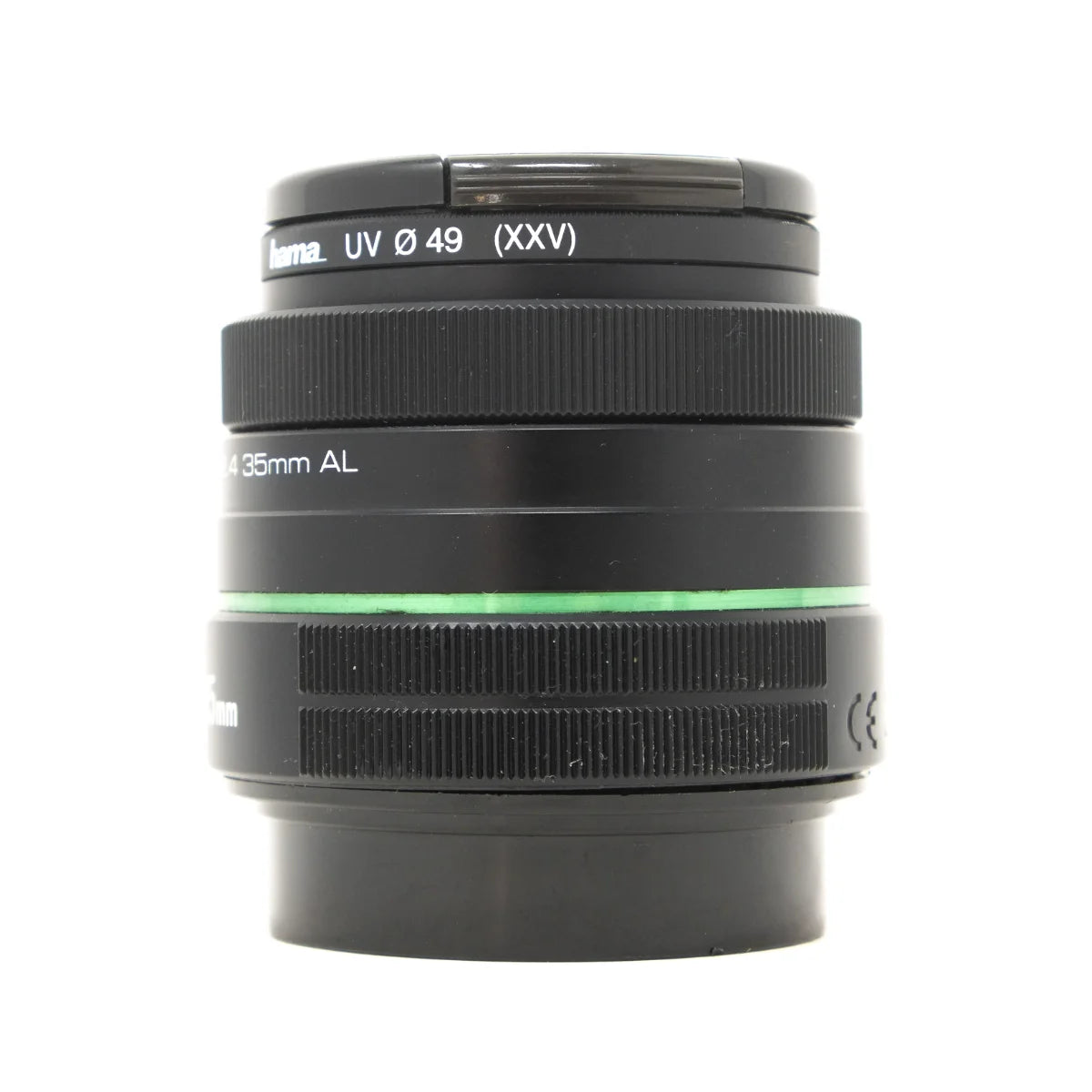 Used Pentax SMC DA 35mm F2.4 AL lens - side angle 