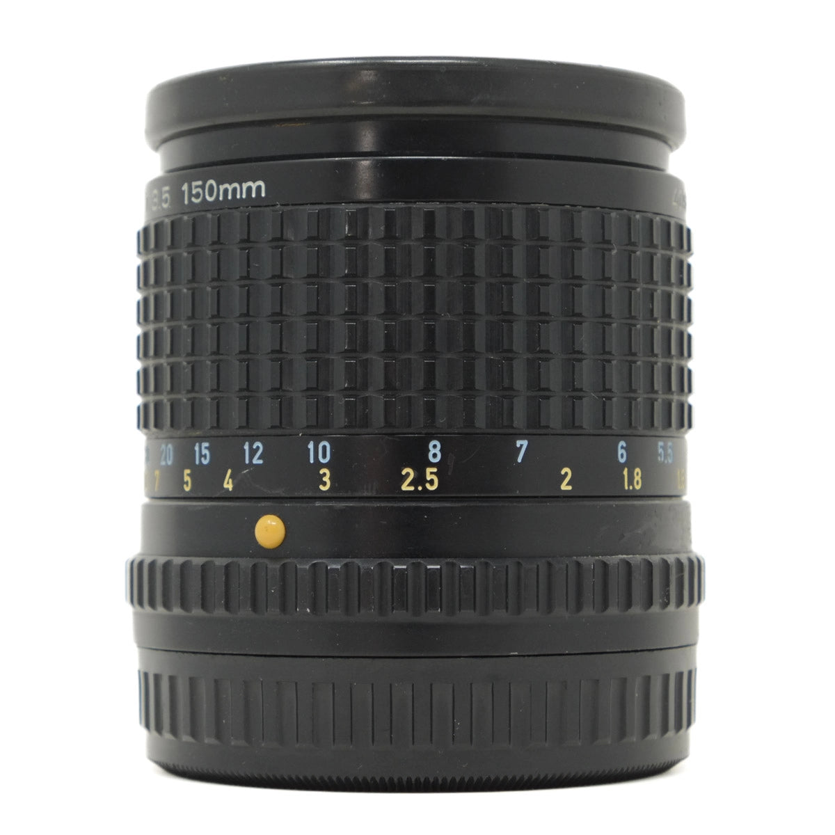 Used Pentax SMC Pentax-A 645 150mm f3.5 lens - side angle 