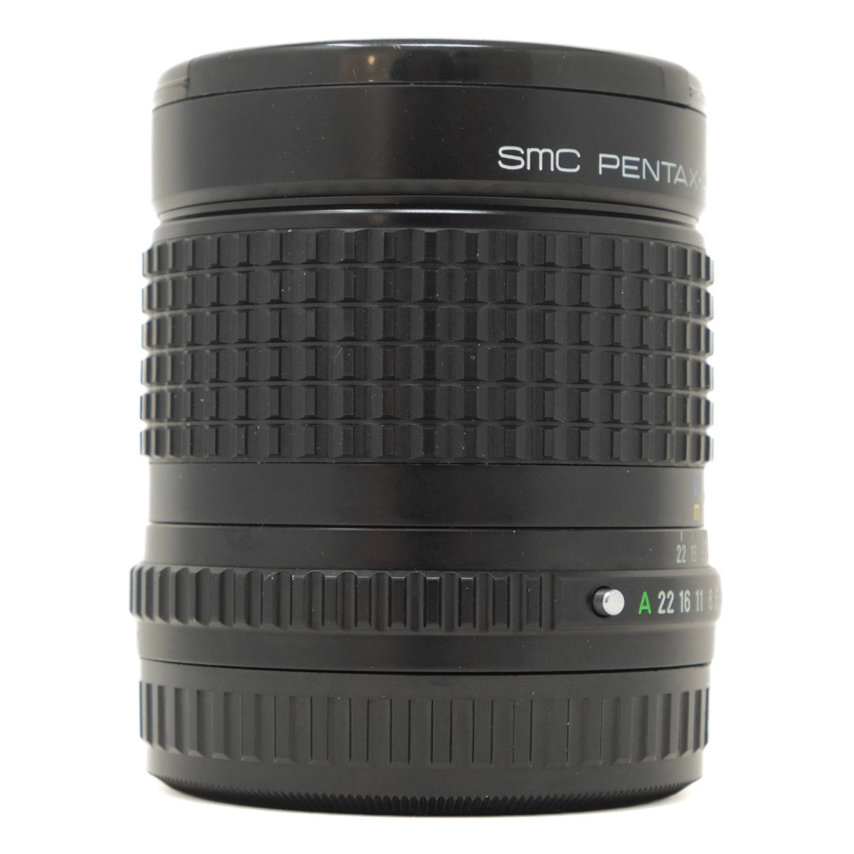 Used Pentax SMC Pentax-A 645 45mm f2.8 lens - side angle 
