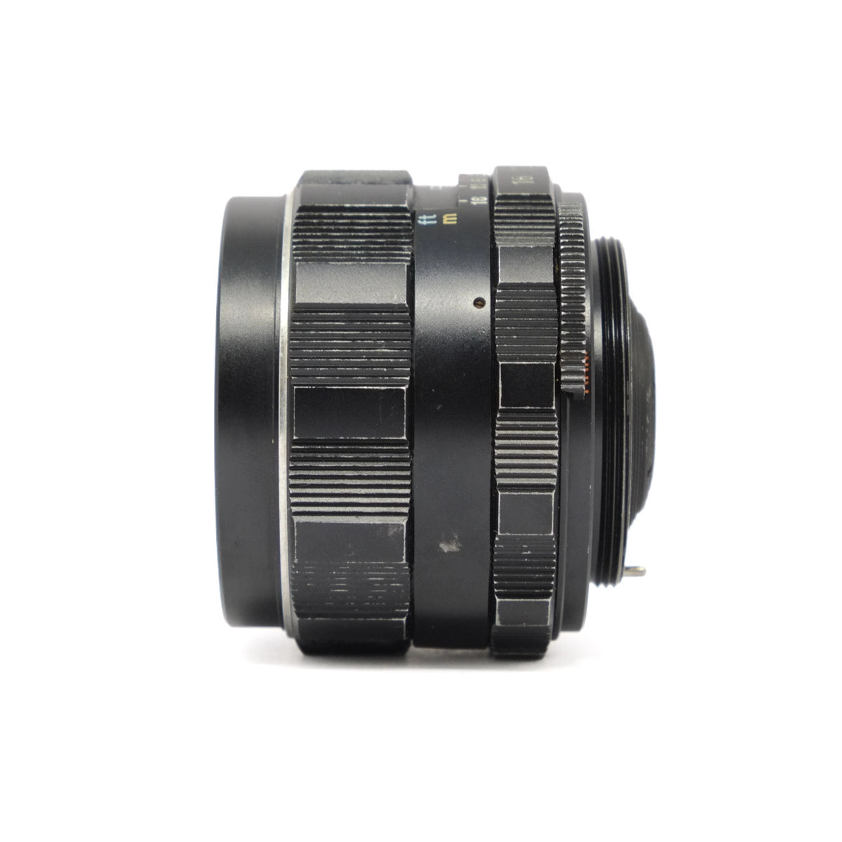 Camera lens on a white background