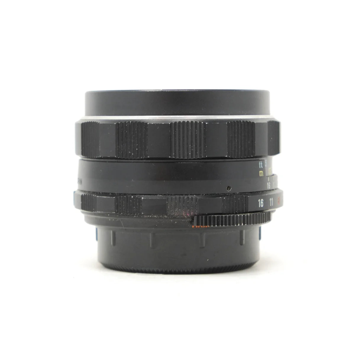 Used Pentax Takumar 35mm F3.5 Prime lens in M42 screw fit - side angle 