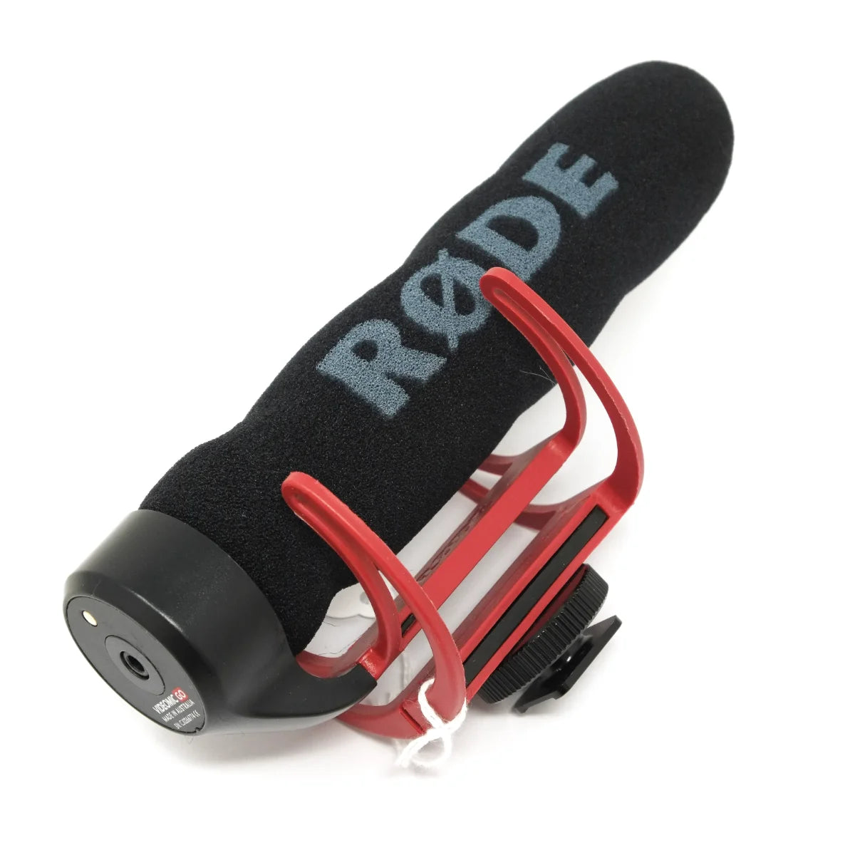 Used Rode VideoMic Go + Deadcat wind muffler - side angle 