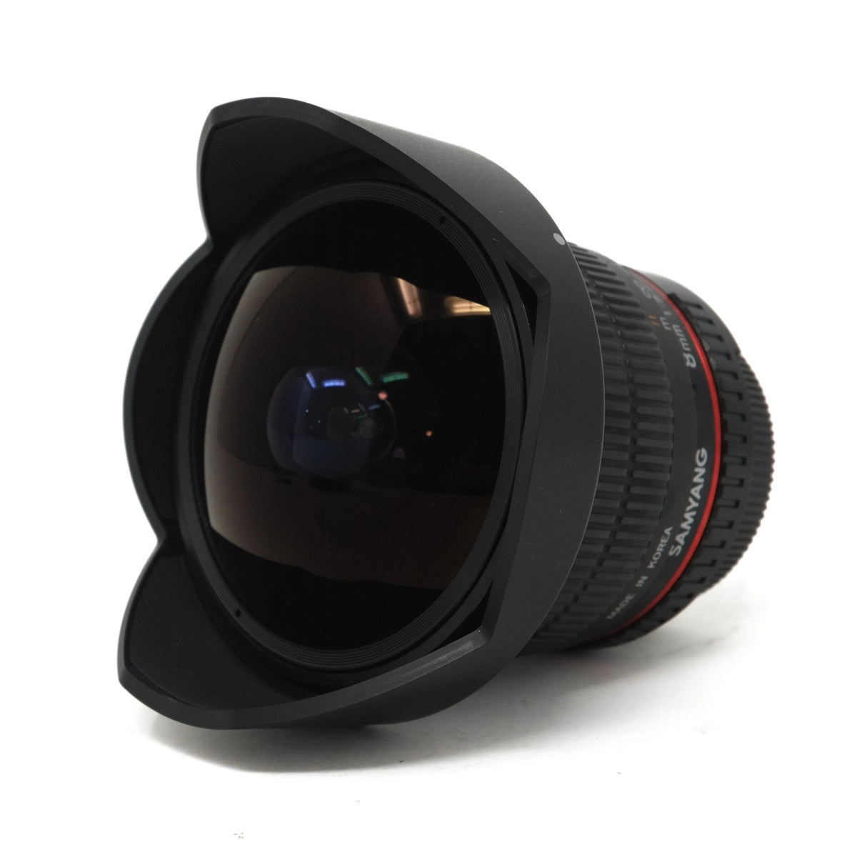 Used Samyang 8mm F3.5 Fish Eye CS II Lens - Nikon Fit - Top angle