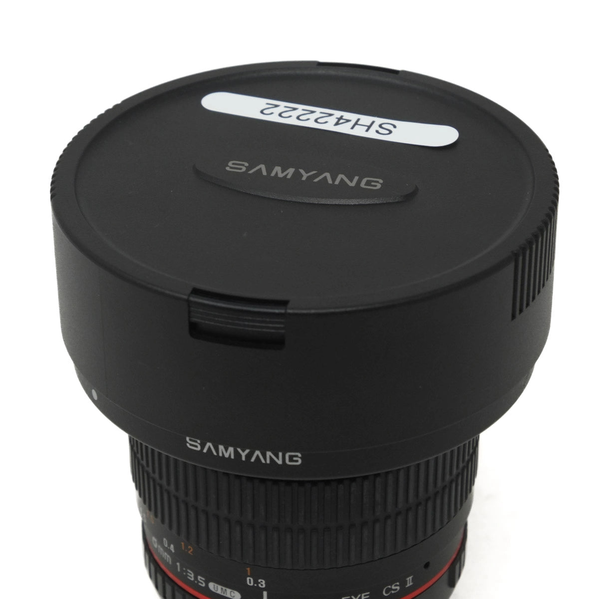 Used Samyang 8mm F3.5 UMC CS II Fisheye Lens - Nikon F Fit - Lens cap