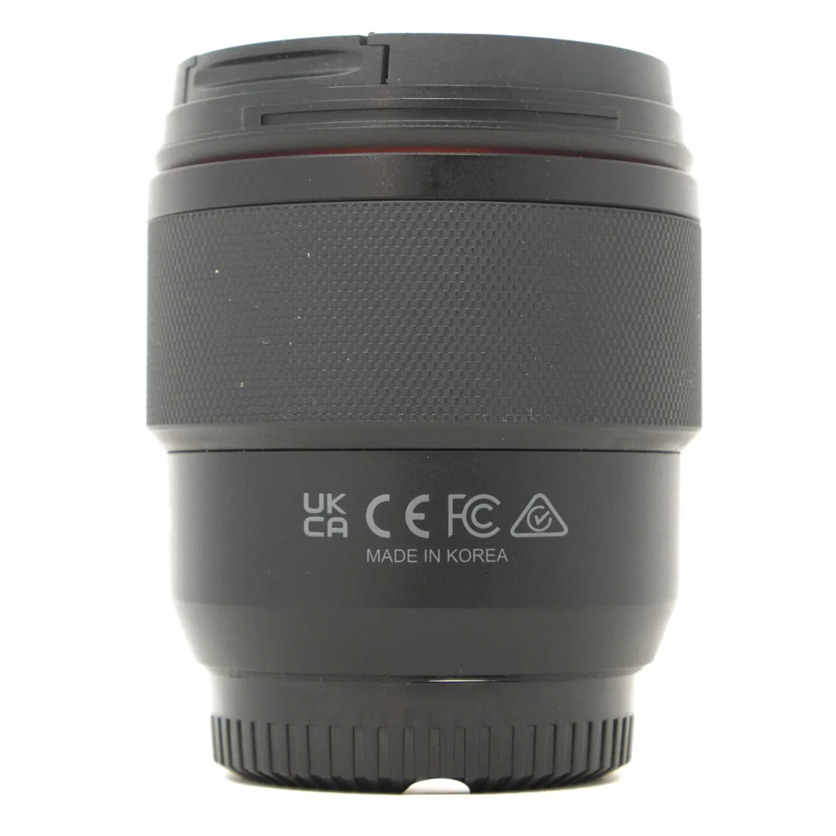 Used Samyang AF 75mm F1.8 Lens in Fuji X Mount - side angle