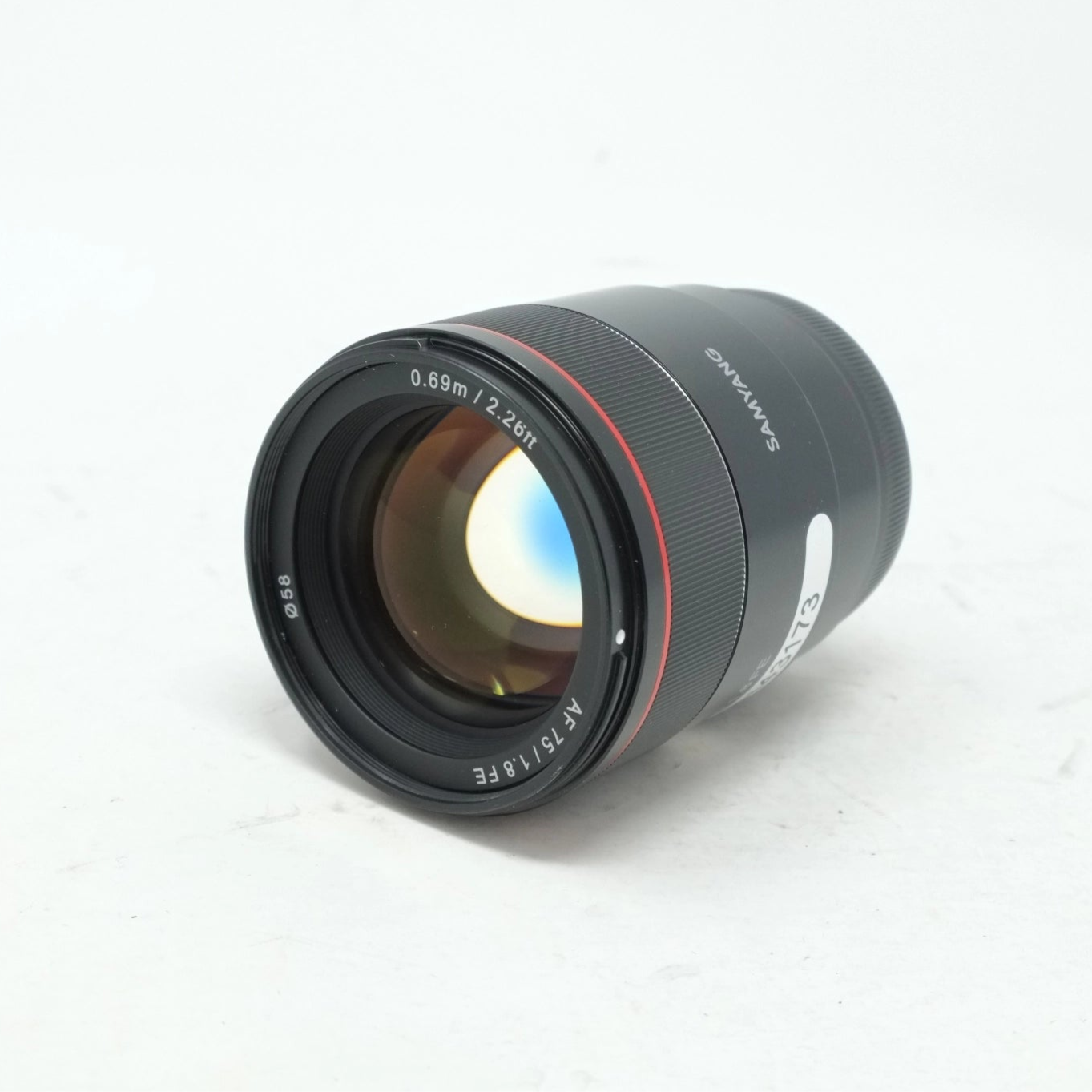 Camera lens on a white background
