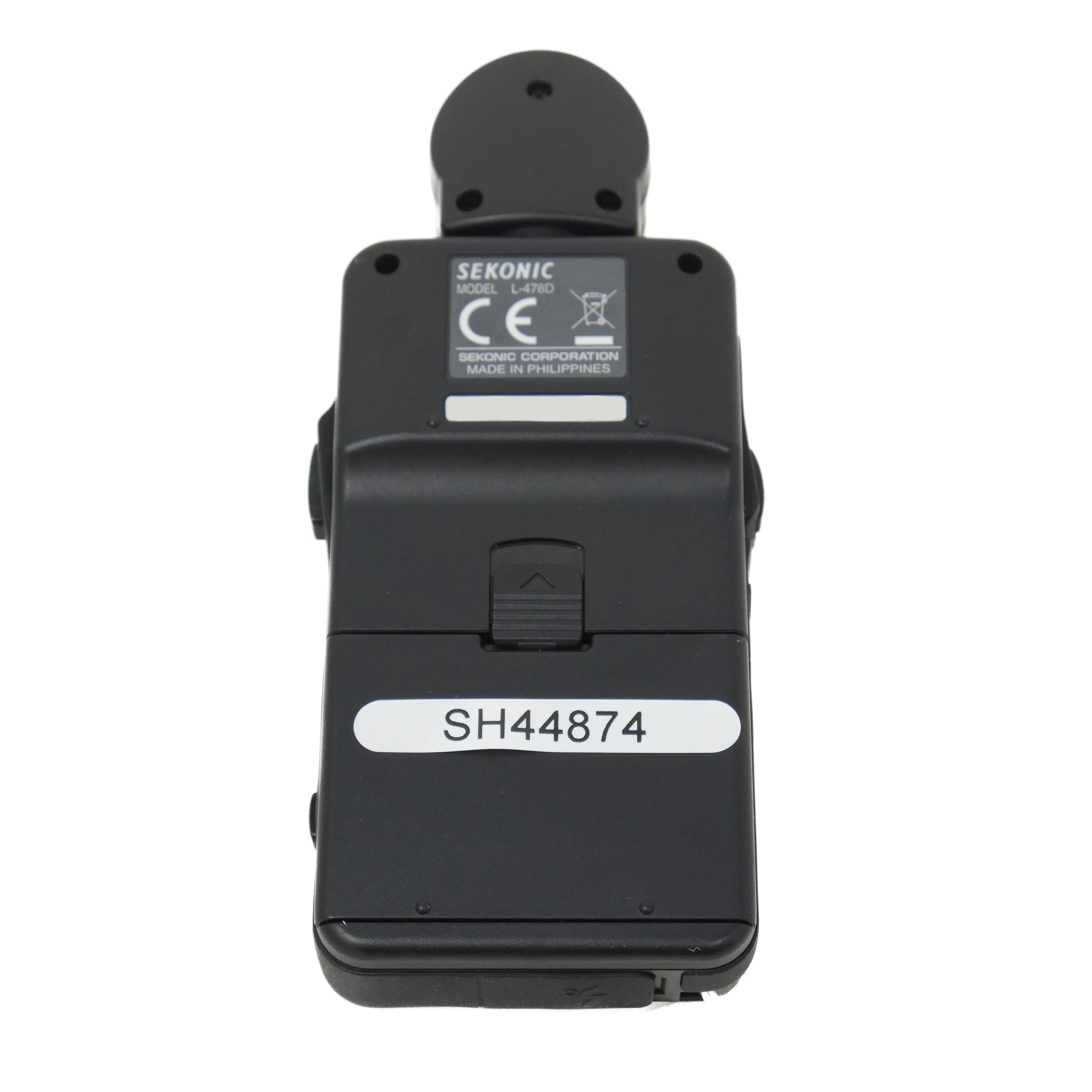 Black light meter with 'Sekonic' branding on a white background