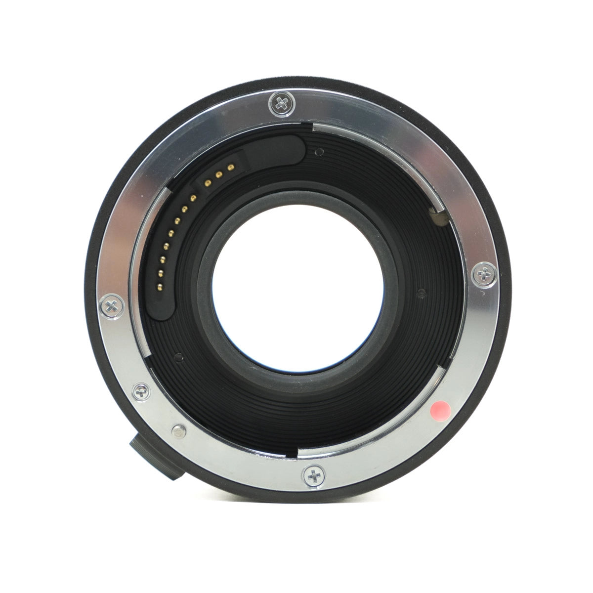 Camera lens teleconverter on a white background