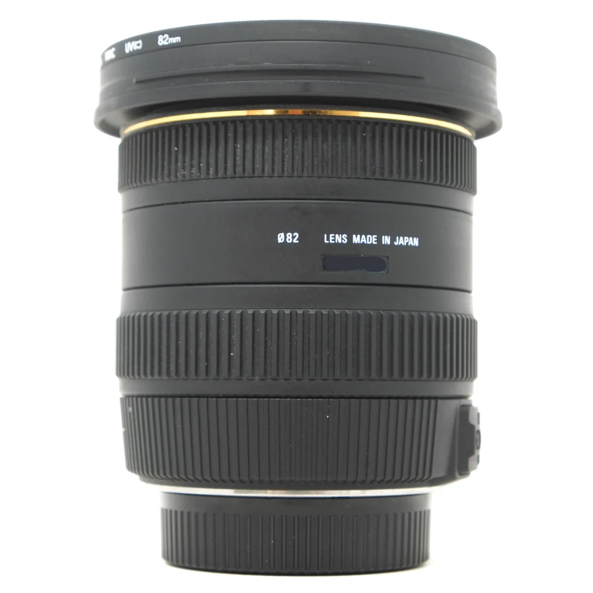 Used Sigma 10-20mm F3.5 DC HSM lens in Nikon F Mount - side angle 