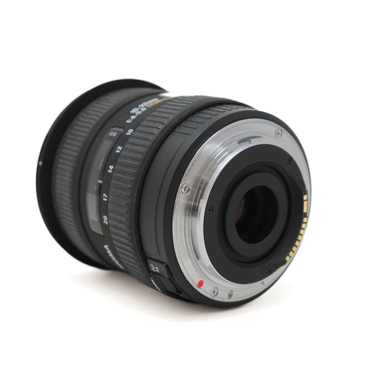 Camera lens on a white background