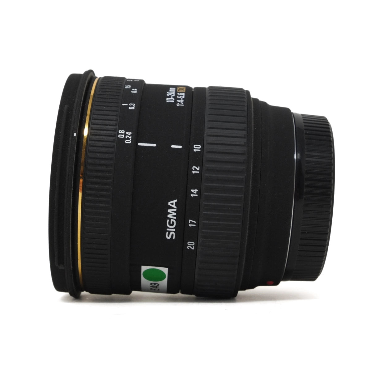 Used Sigma 10-20mm F4-5.6 DC Lens for Sony A mount - Side angle 