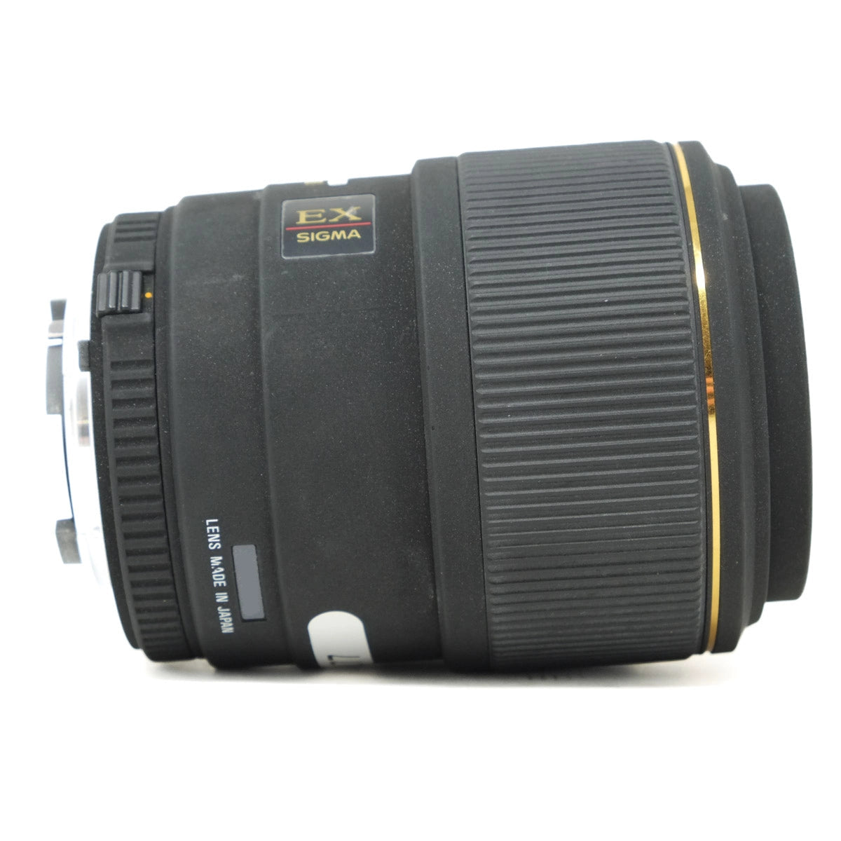 Sigma camera lens on a white background
