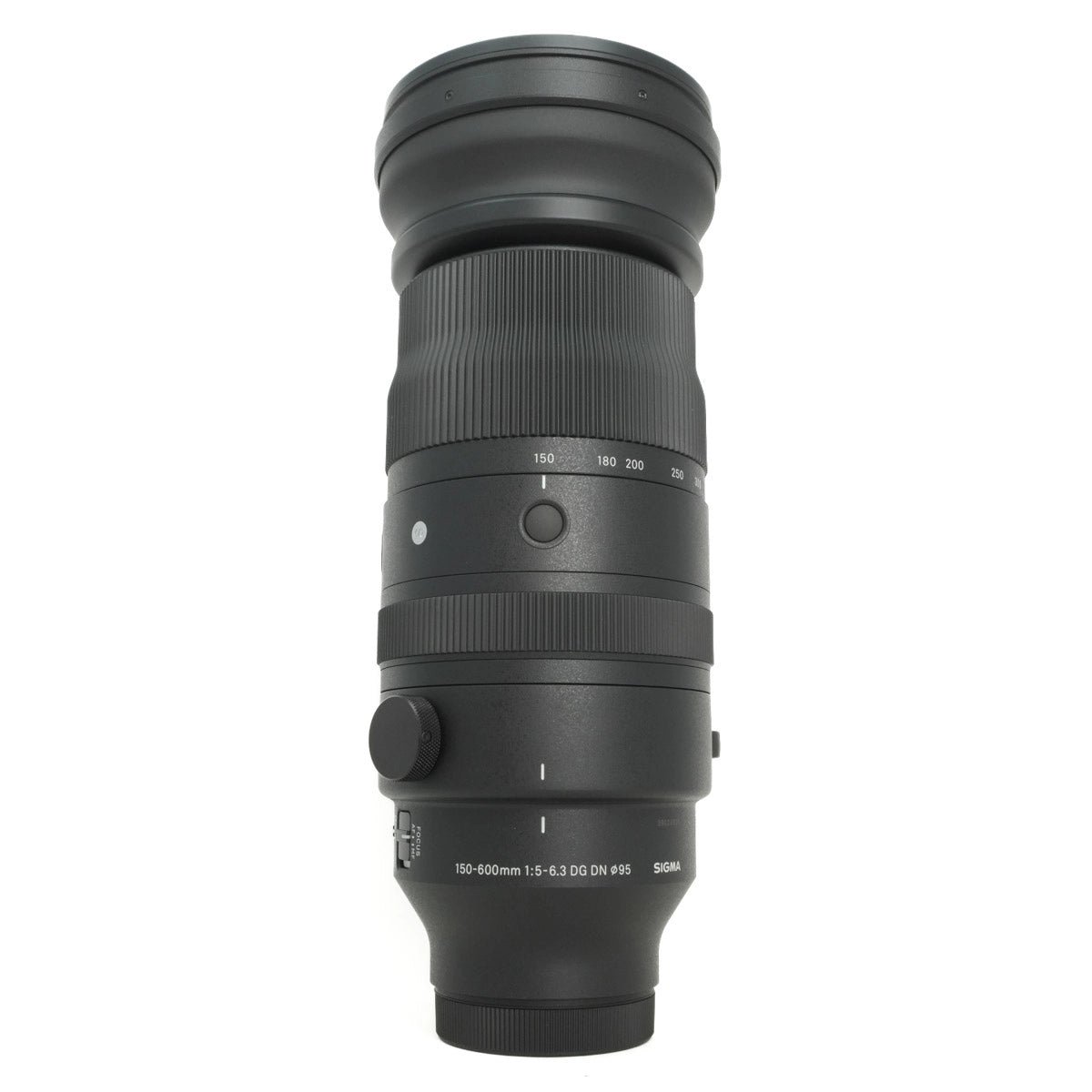 Camera lens with Sigma branding on a white background