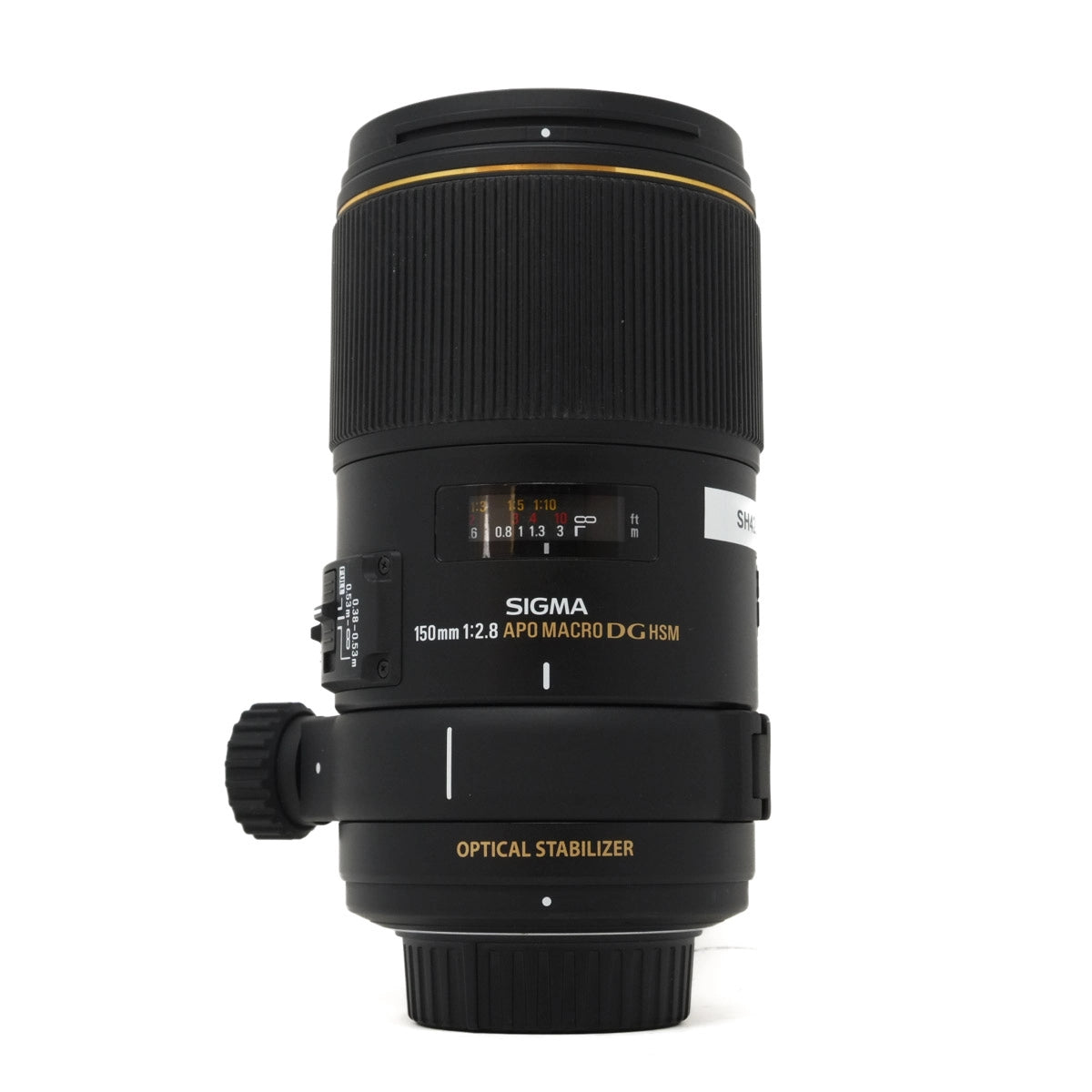 Used Sigma 150mm F2.8 DG HSM Macro Lens for Nikon F Mount - Front angle 