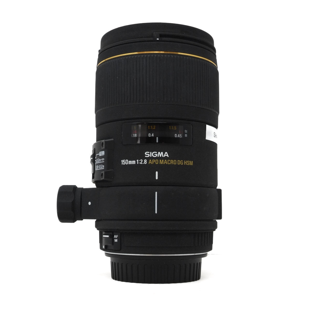 Used Sigma 150mm F2.8 Macro Lens for Canon EF Mount - Case - Front angle 