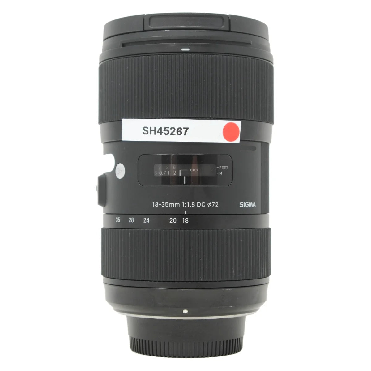 Used Sigma 18-35mm f1.8 DC Art Lens for Nikon F - front angle 
