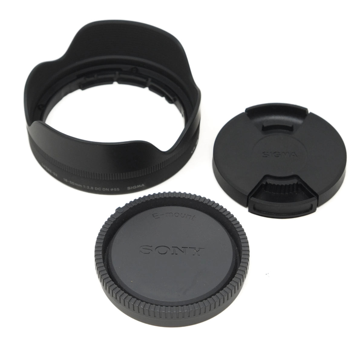 Used Sigma 18-50mm F2.8 DC DN Contemporary lens in Sony Mount - lens hood and caps 