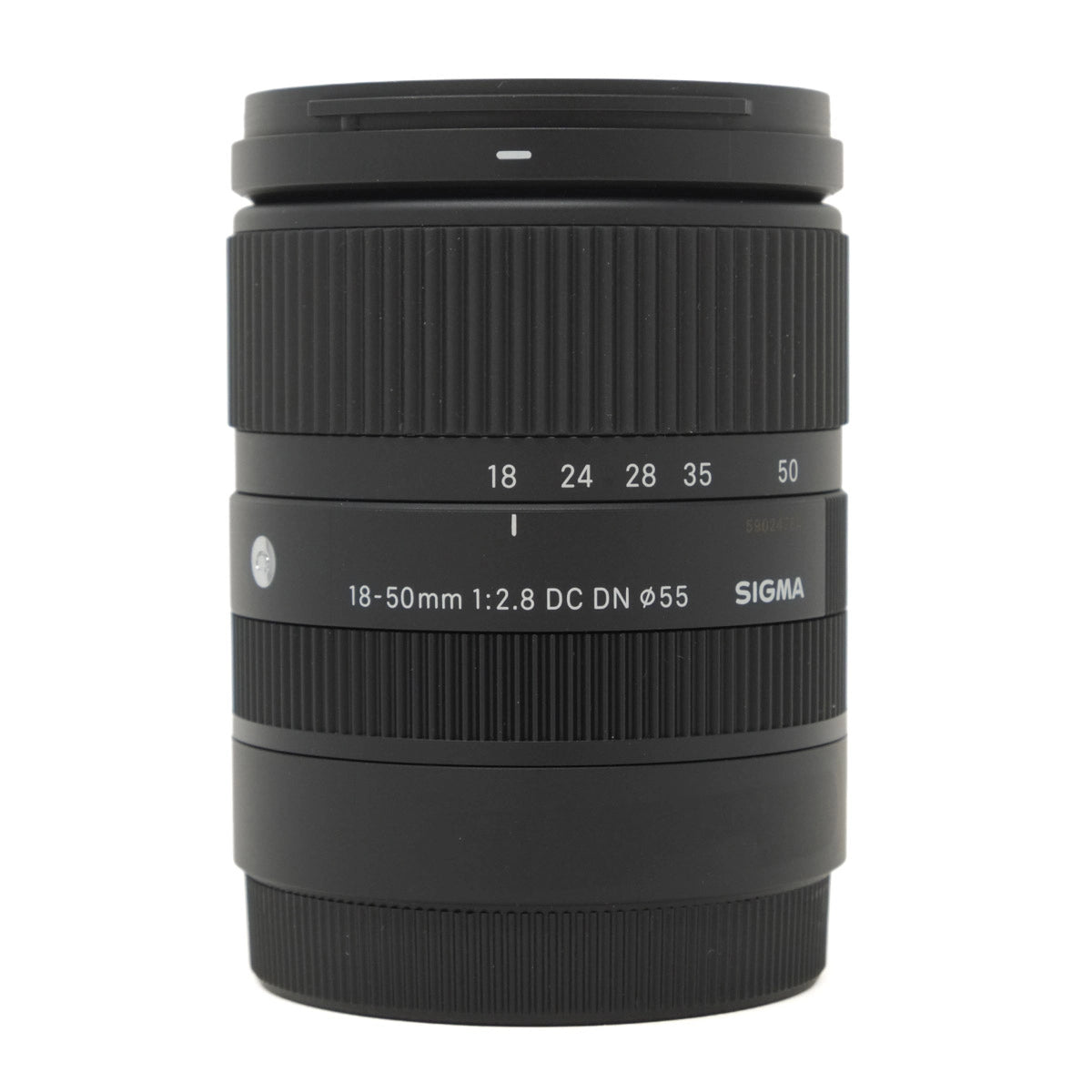 Sigma camera lens on a white background