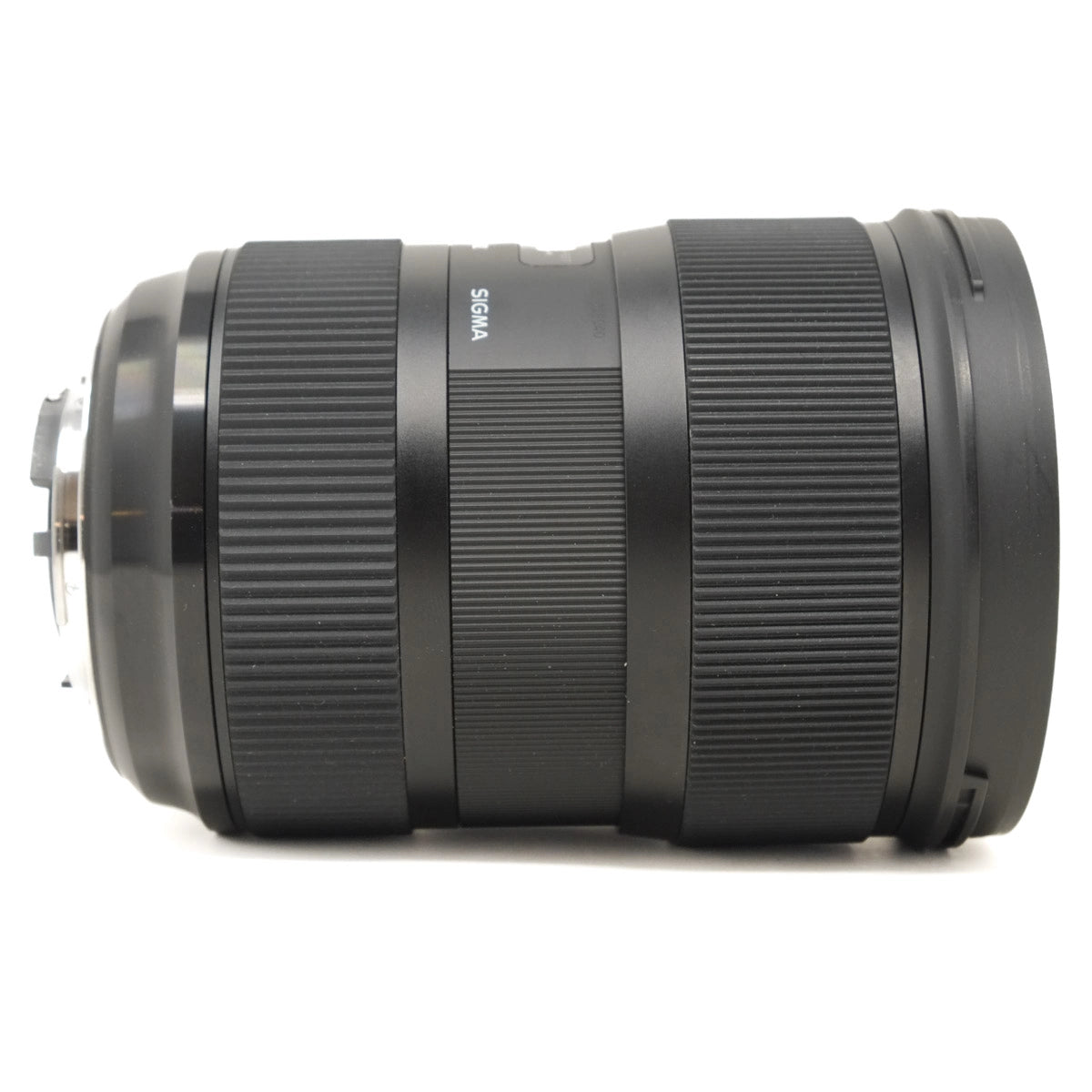 Camera lens with 'Sigma' branding on a white background