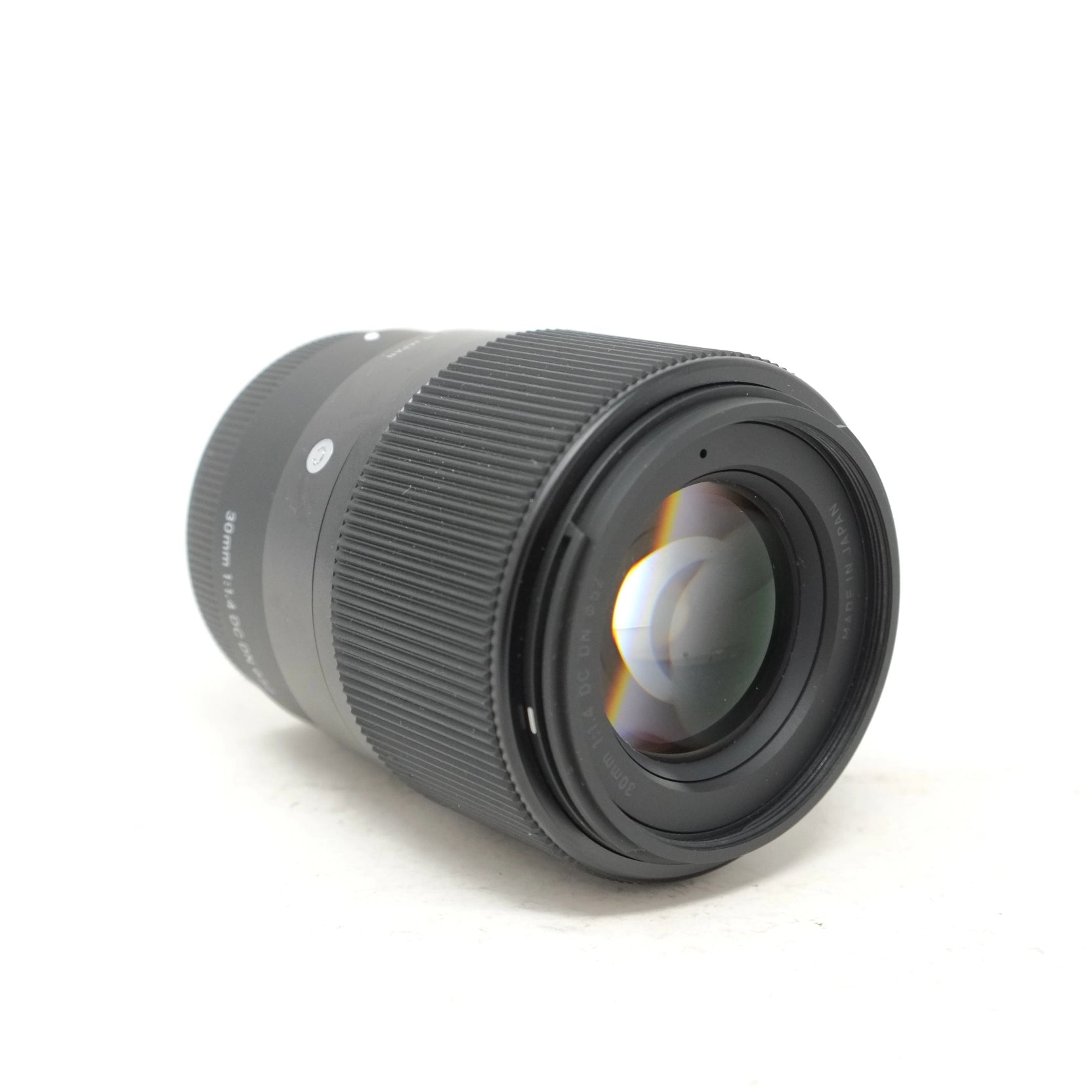 Camera lens on a white background