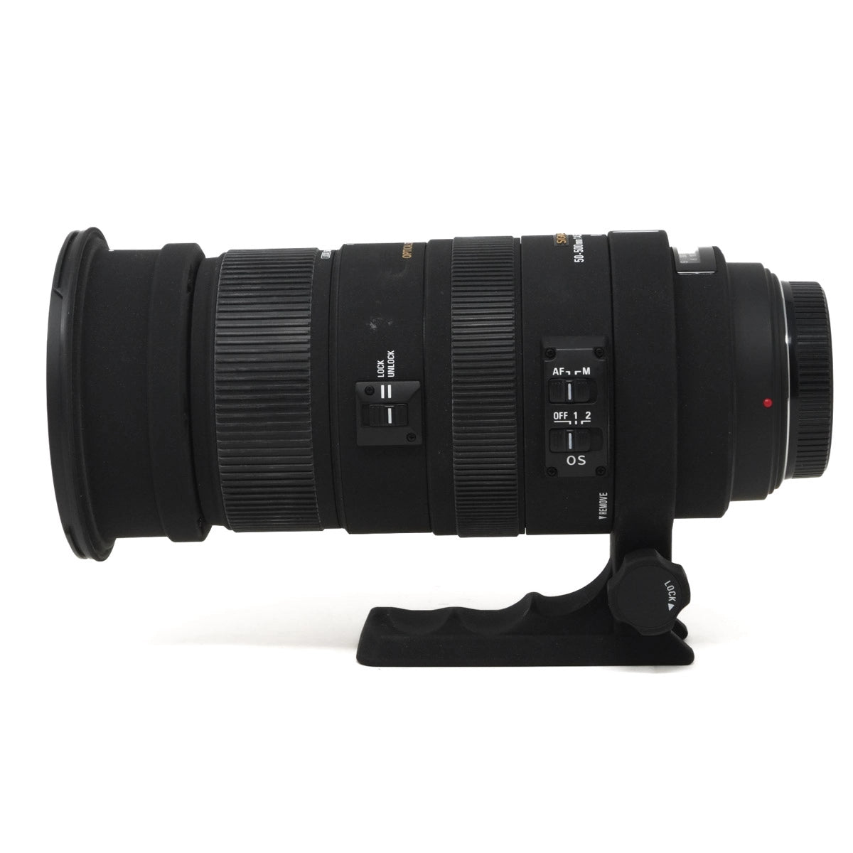 Used Sigma 50-500mm F4.5-6.3 APO DG OS Lens for Sony A mount - Side angle 