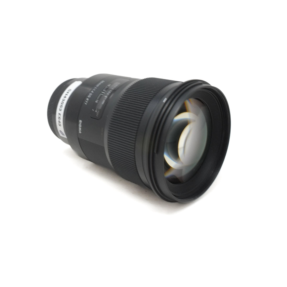 Used Sigma 50mm F/1.4 DG ART lens in Sony E-Mount - Side angle 