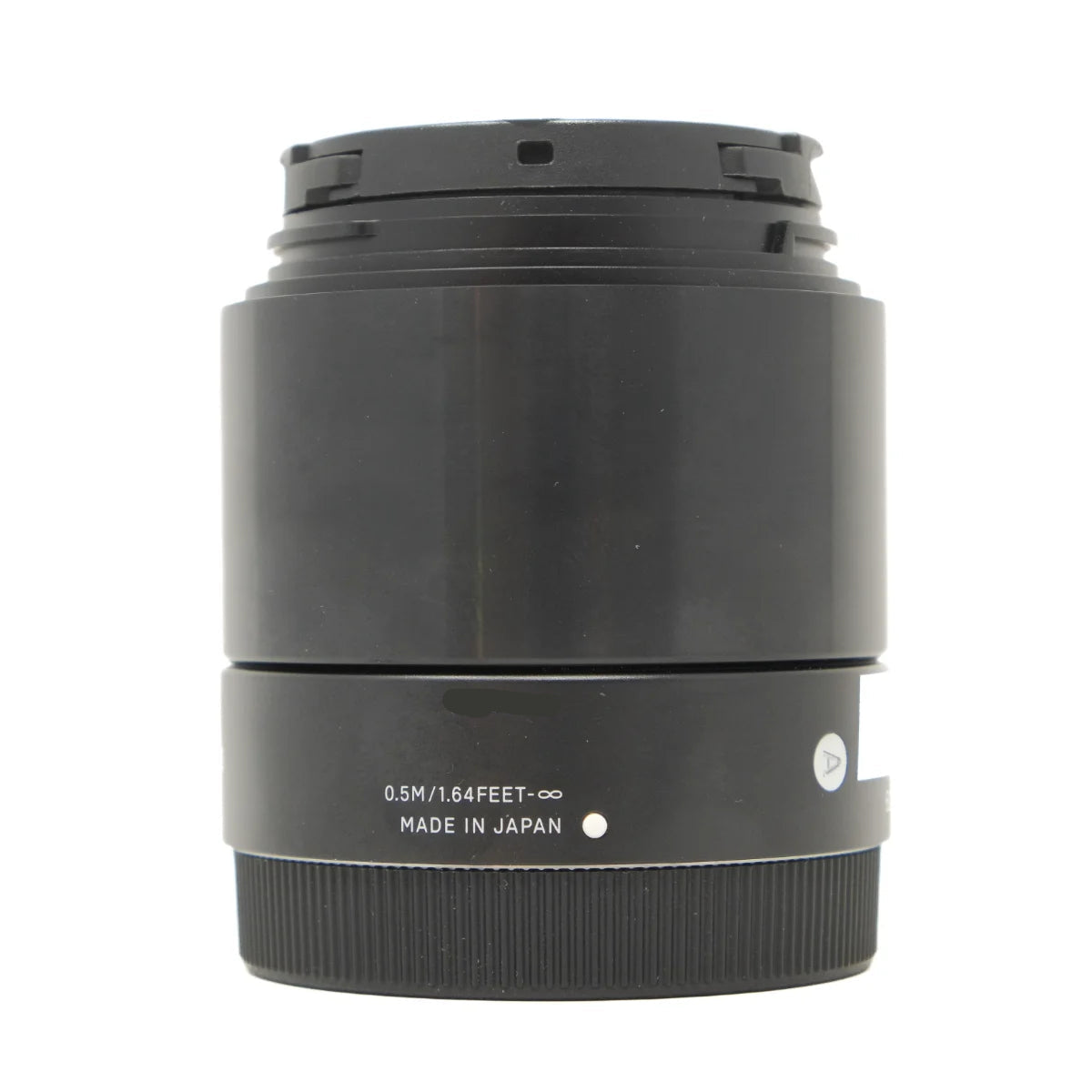 Used Sigma 60mm f2.8 DN Art Lens for Sony E - side angle 