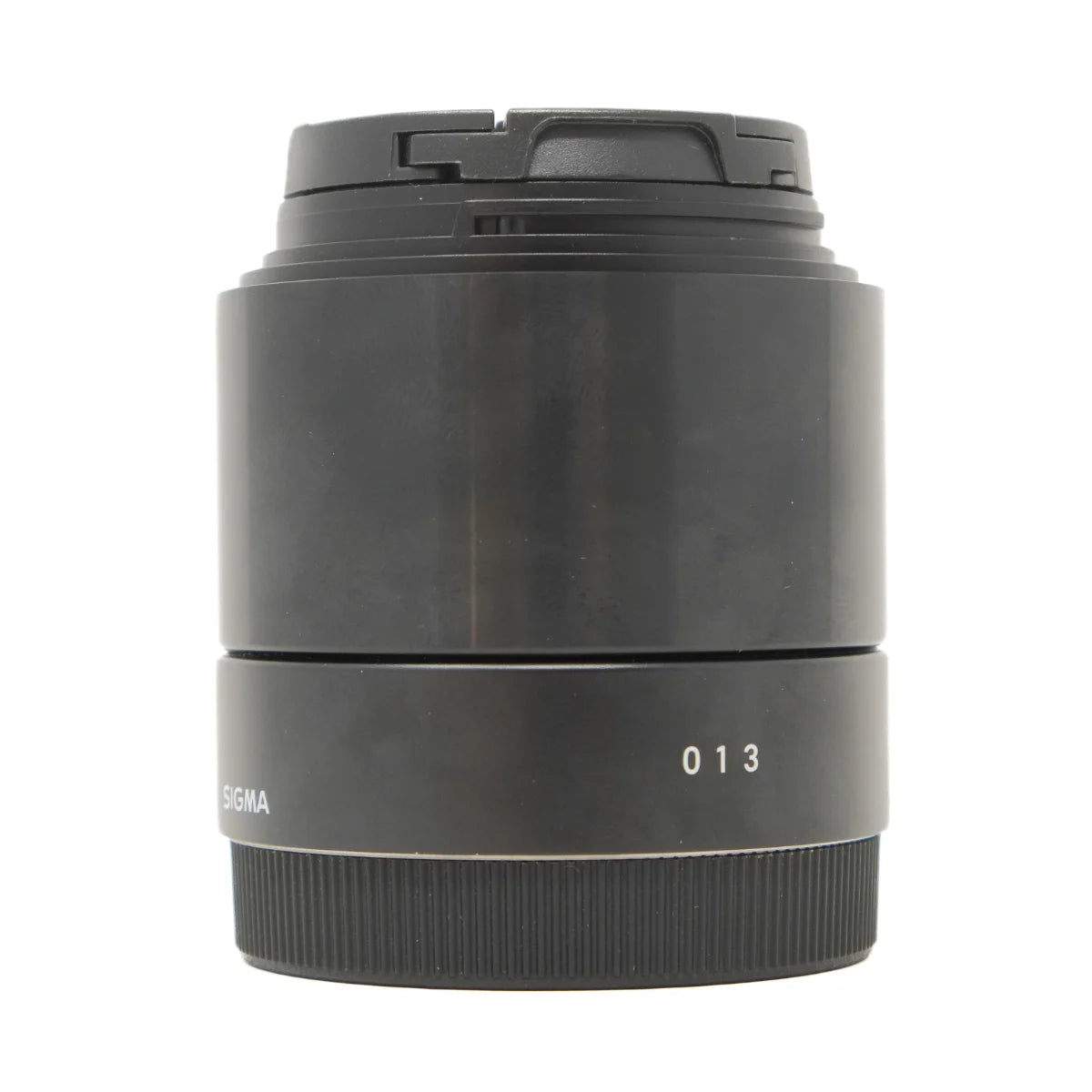 Used Sigma 60mm f2.8 DN Art Lens for Sony E - side angle 
