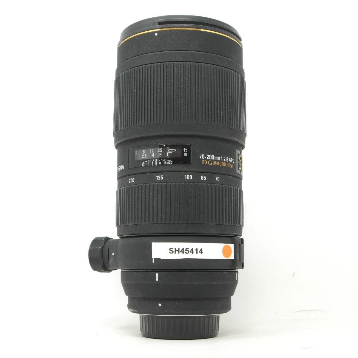 Used Sigma 70-200mm F2.8 APO DG Macro HSM lens in Nikon F Mount - front angle 